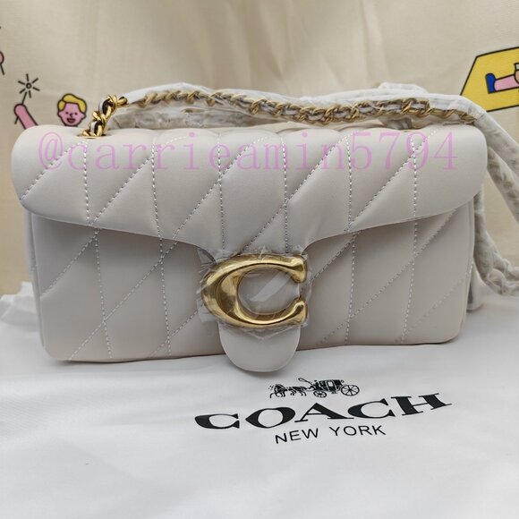 Coach tabby shoulder bag 26 with quilting white - Picture 1 of 11